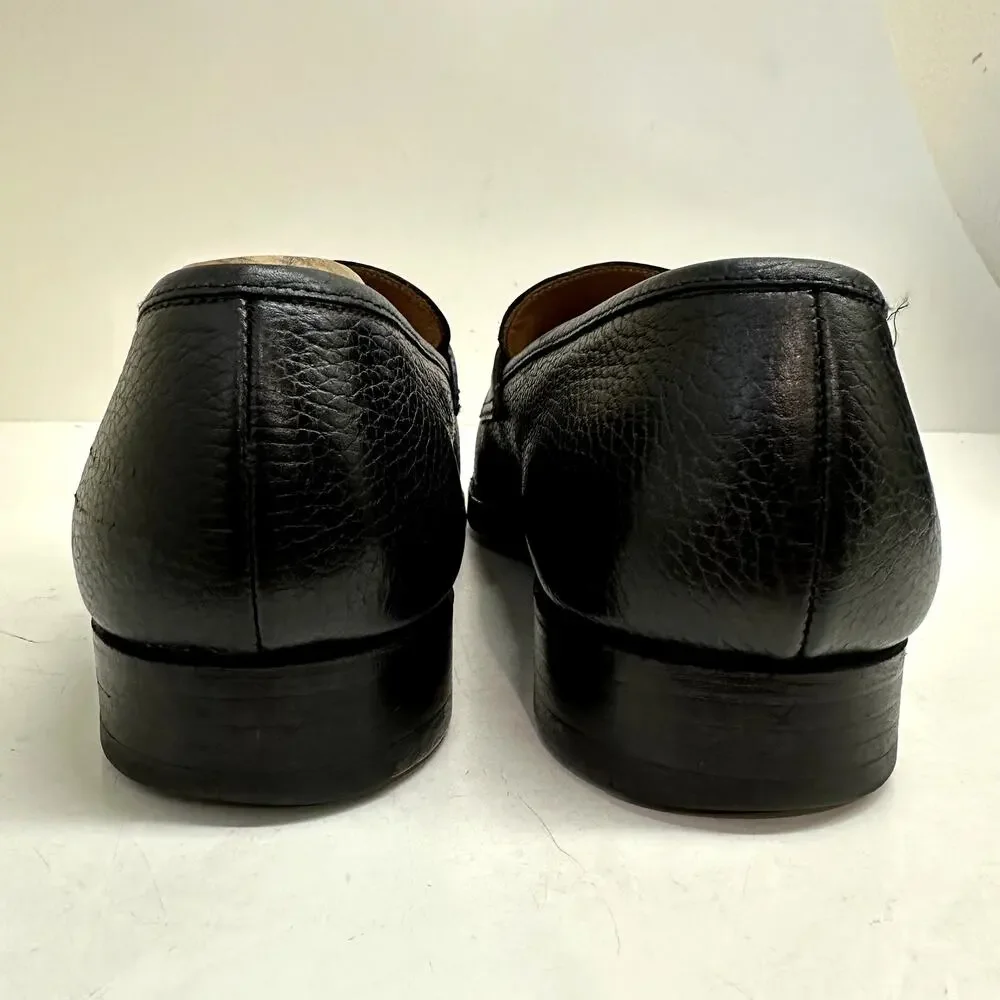 VGUC Crockett & Jones x Brooks Brothers Black Harris Tweed Loafers US 10.5